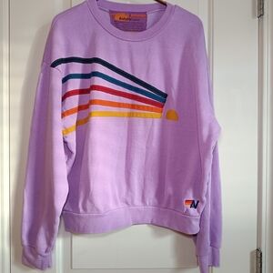Aviator Nation Women's Purple Sweater